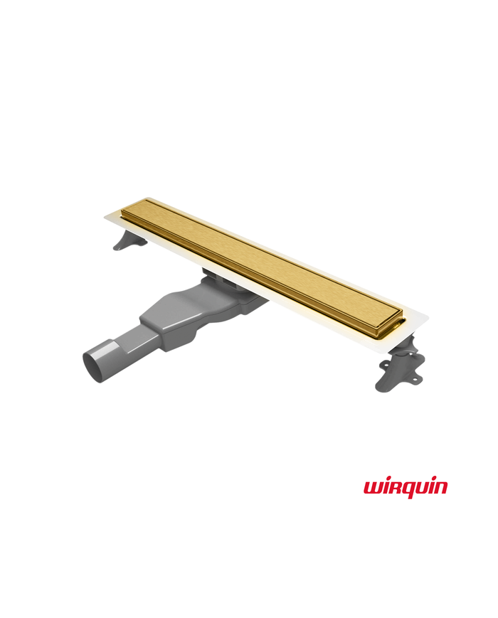 Floor Drain Shower Channel 60cm Cora Inox Gold Brushed PVD Flat Linear (82060-211)