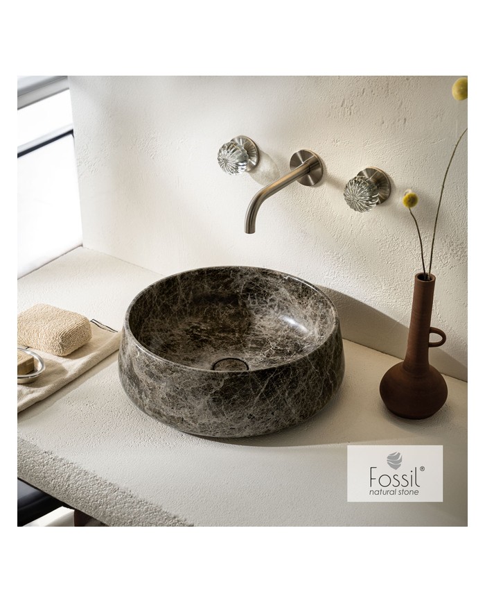 ΝΙΠΤΗΡΑΣ ΜΑΡΜΑΡΙΝΟΣ Φ42 H.14 FOSSIL EMPERADOR DARK