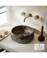 ΝΙΠΤΗΡΑΣ ΜΑΡΜΑΡΙΝΟΣ Φ42 H.14 FOSSIL EMPERADOR DARK