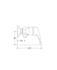 Modea Viospiral Elit Chrome Bathroom Shower Wall-Mounted Set With Shower Telephone, Spiral & Base(00-02003)