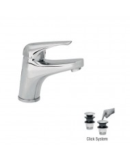 Modea Elit Chrome Washbasin Faucet With Stainless Steel Cap Click System (00-02001)
