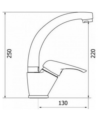 Modea Optima Plus High 180mm Chrome Basin Faucet (00-02004)