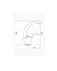 Modea Optima Plus High 180mm Chrome Basin Faucet (00-02006)