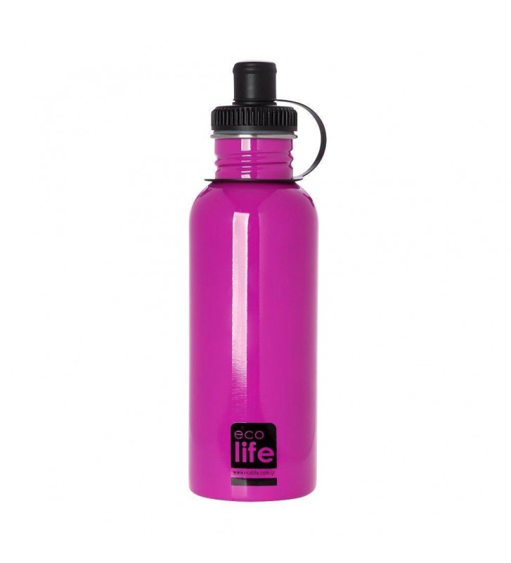 Stainless Steel Bottle Ecolife Bottles Pink 600ml 33-BO-1009