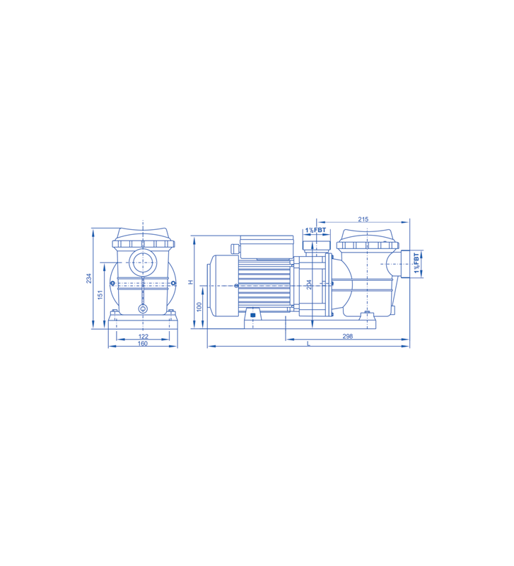 Αντλία Νερού Πισίνας Mini  με προφίλτρο Oxygon Mini Pump Series 0,50hP έως 1,2hP