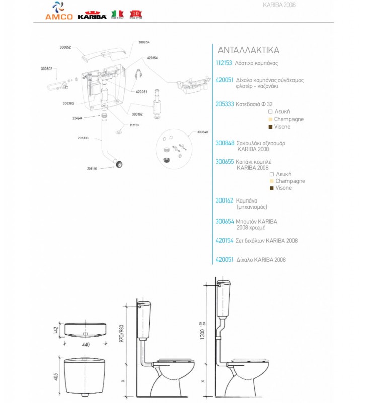 Καζανάκι KARIBA 2008 CHAMPAGNE