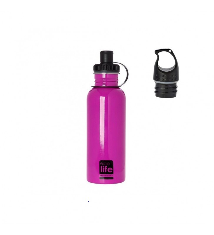 Ανοξείδωτο Μπουκάλι Ecolife Βottles Pink 600ml 33-BO-1009