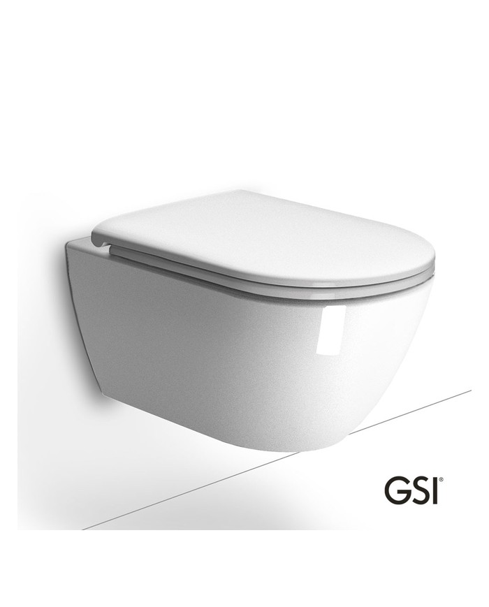 PURA/55 Swirlflush® White Glossy με κάλυμμα Soft Close, GSI