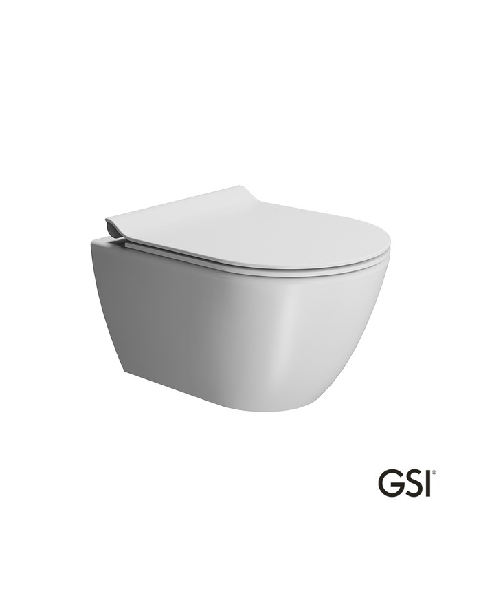 PURA/50 Swirlflush® White Matt με κάλυμμα Super Slim Soft Close, GSI