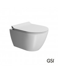 PURA/50 Swirlflush® White Matt με κάλυμμα Super Slim Soft Close, GSI