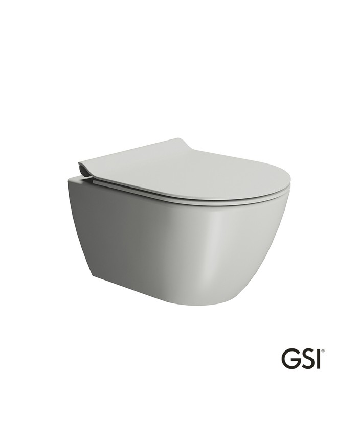 PURA/50 Swirlflush® Cenere με κάλυμμα Super Slim Soft Close, GSI