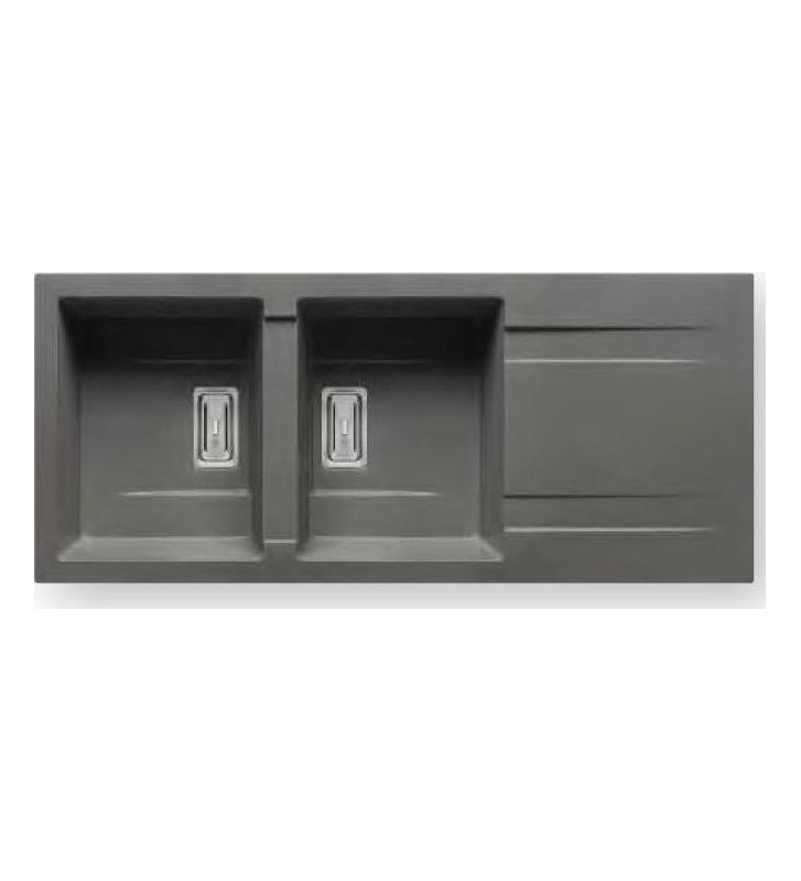 Νεροχύτης Pyramis Pyragranite Kartesio 116x50 2B 1D