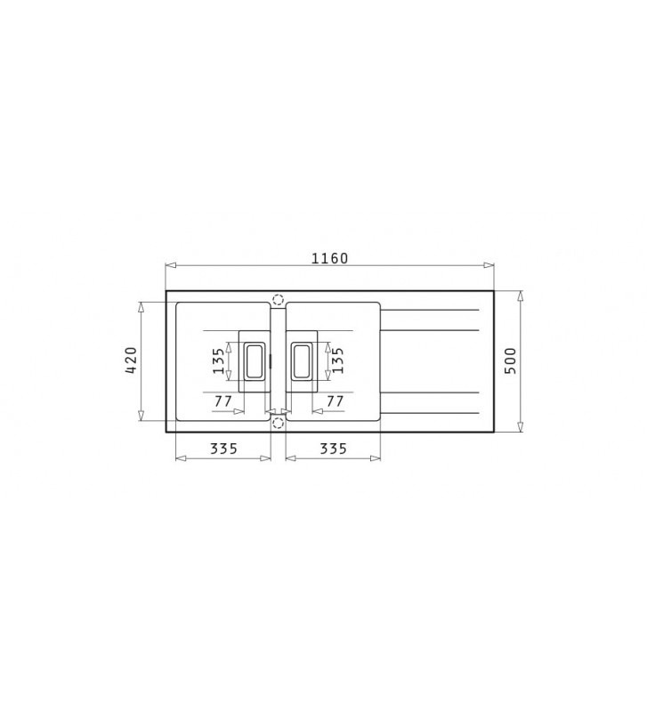 Νεροχύτης Pyramis Pyragranite Kartesio 116x50 2B 1D