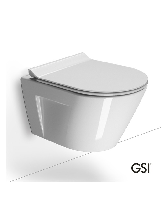 NORM/50 Swirlflush® White Glossy με κάλυμμα Super Slim Soft Close, GSI