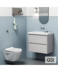 NORM/50 Swirlflush® White Glossy με κάλυμμα Super Slim Soft Close, GSI