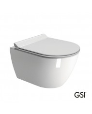 PURA/50 Swirlflush® White Glossy με κάλυμμα Super Slim Soft Close, GSI