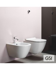 PURA/50 Swirlflush® White Glossy με κάλυμμα Super Slim Soft Close, GSI