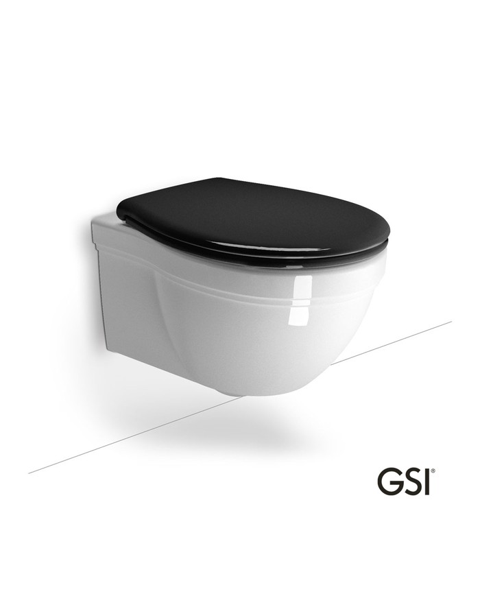 CLASSIC/55 White Glossy με κάλυμμα Soft Close Black, GSI