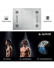 ΚΕΦΑΛΗ ΟΡΟΦ.TEMPTATION 63x48 ΗΧΟΣ-ΧΡΩΜΑΤ.ALMAR INOX CHROME