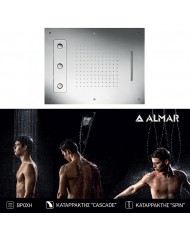 ΚΕΦΑΛΗ ΟΡΟΦ.TEMPTATION 63x48 ALMAR INOX CHROME