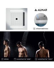 ΚΕΦΑΛΗ ΟΡΟΦ.TEMOTION ΧΡΩΜΑΤ/ΠΕΙΑ 50x50 ALMAR INOX CHROME