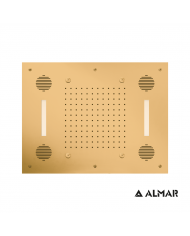 ΚΕΦΑΛΗ ΟΡΟΦ.TEMPTATION 63x48 ΗΧΟΣ-ΧΡΩΜΑΤ.ALMAR INOX PVD BRUSHED GOLD