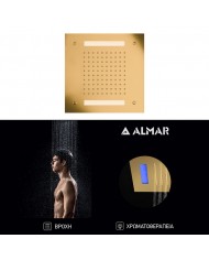 ΚΕΦΑΛΗ ΟΡΟΦ.TEMPTATION 30x30 ΧΡΩΜΑΤ/ΠΕΙΑ ALMAR INOX PVD BRUSHED GOLD
