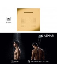 ΚΕΦ.ΟΡΟΦ.TEMPTATION 50x50 ALMAR INOX PVD BRUSHED GOLD