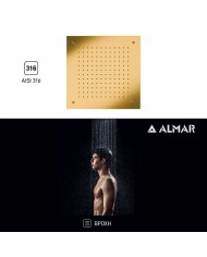 ΚΕΦΑΛΗ ΝΤΟΥΖ ΟΡΟΦΗΣ ENTOIX.TEMPTATION 38x38 INOX PVD BRUSHED GOLD