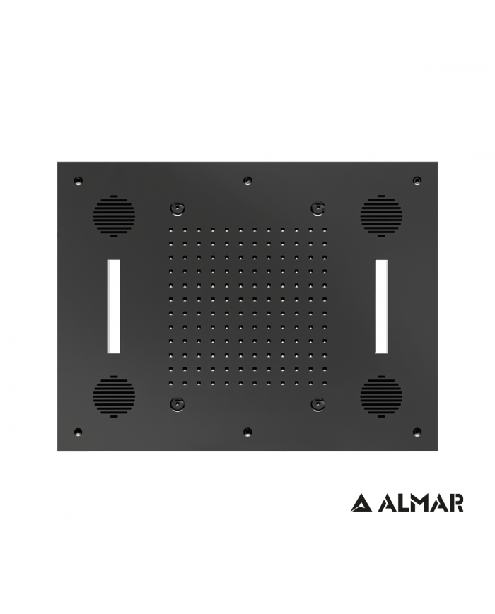 ΚΕΦΑΛΗ ΟΡΟΦ.TEMPTATION 63x48 ΗΧΟΣ-ΧΡΩΜΑΤ.ALMAR INOX PVD BLACK BRUSHED