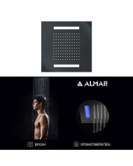 ΚΕΦΑΛΗ ΟΡΟΦ.TEMPTATION 30x30 ΧΡΩΜΑΤ/ΠΕΙΑ ALMAR INOX PVD BLACK BRUSHED