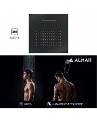 ΚΕΦ.ΟΡΟΦ.TEMPTATION 50x50 ALMAR INOX PVD BLACK BRUSHED