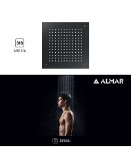 ΚΕΦΑΛΗ ΝΤΟΥΖ ΟΡΟΦΗΣ ENTOIX.TEMPTATION 38x38 INOX PVD BLACK BRUSHED