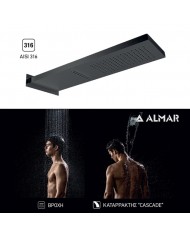 ΚΕΦ.ΝΤΟΥΖ ΚΑΤΑΡΡ.SMART 19,2x5,5 ALMAR AISI316 INOX PVD BLACK BRUSHED