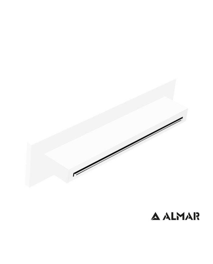 ΚΕΦΑΛΗ ΝΤΟΥΖ ΚΑΤΑΡΡΑΚΤΗΣ XL 34,6x8 ALMAR INOX WHITE MATT