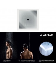 ΚΕΦΑΛΗ ΟΡΟΦ.ICICLE-Χ.ΠΛΑΙΣΙΟ-ΧΡΩΜΑΤ/ΠΕΙΑ 47x47 ALMAR BRUSHED INOX