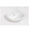 Bathroom sink with Rossa Isvea Amco Column White 60Χ50 cm