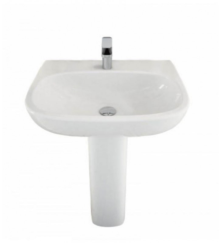 Bathroom sink with Rossa Isvea Amco Column White 60Χ50 cm