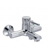 Bathroom faucet H-IT Slim Inox Wall Set