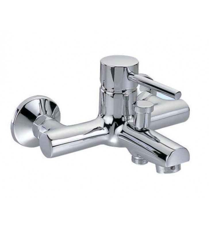 Bathroom faucet H-IT Slim Inox Wall Set