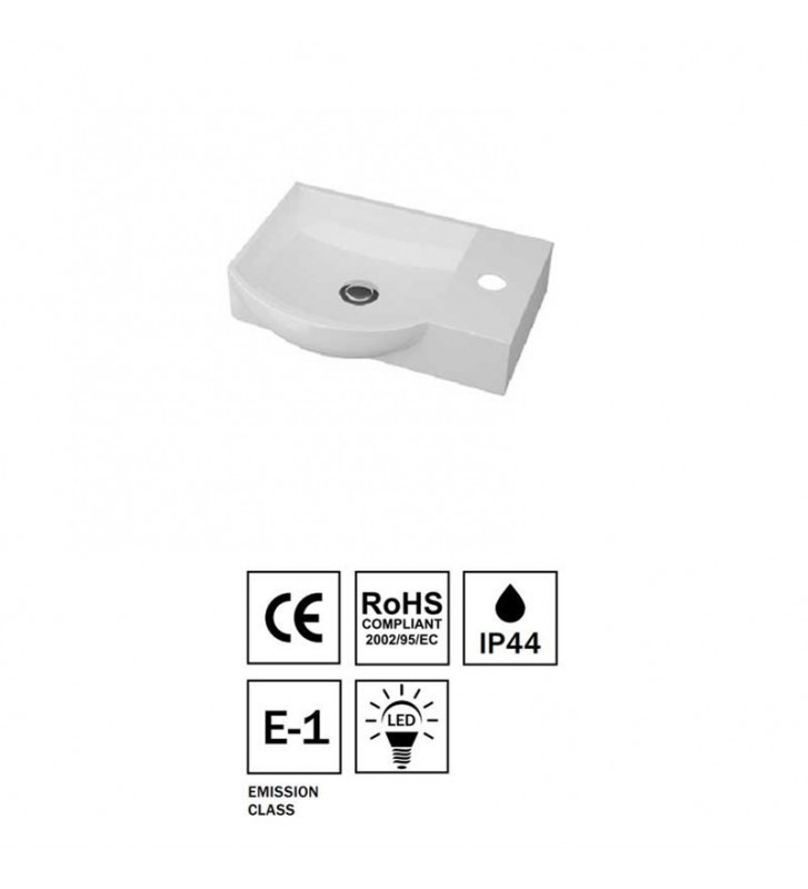 Bathroom Furniture Drop Litos 45 Natural PL Wood