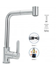 Countertop Sink Faucet Tall Pull Out Modea Omega Chrome (00-02068)