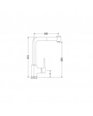 Countertop Sink Faucet Tall Pull Out Line Modea Chrome (00-02084)