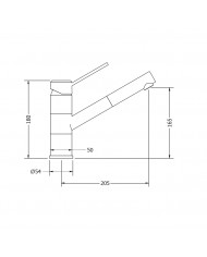 Modea Line Pull Out Countertop Sink Faucet (00-02088)