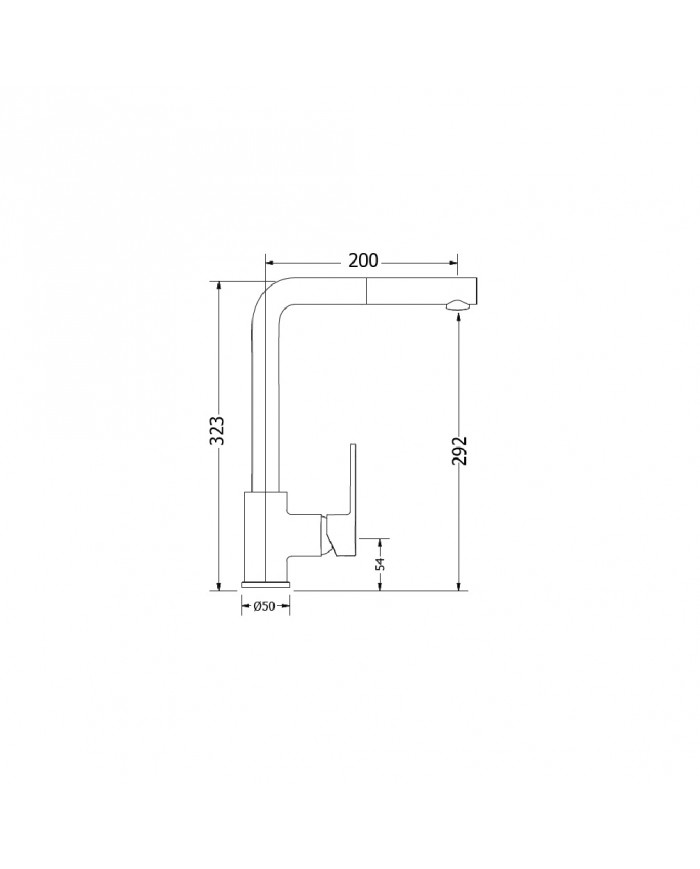 Countertop Sink Faucet Tall Pull Out Modea Line Black Mat(00-02086/CB)