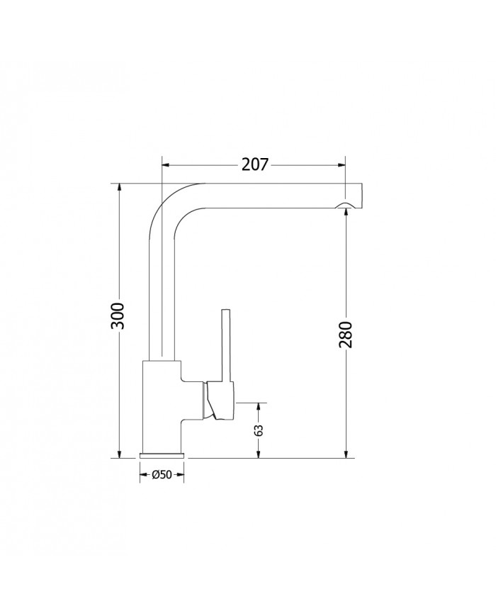 Countertop Sink Faucet Tall Modea Line Chrome (00-02080)