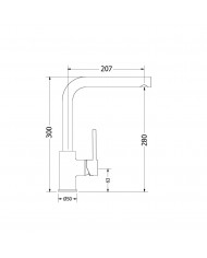 Countertop Sink Faucet Tall Modea Line Chrome (00-02080)
