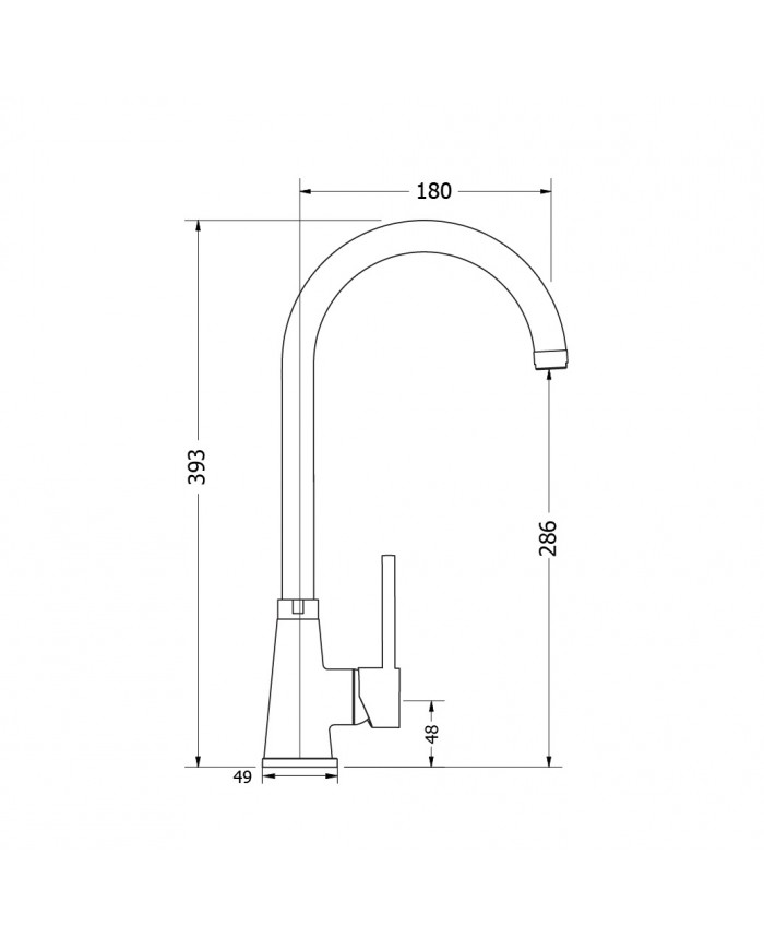 Countertop Sink Faucet Tall Modea Line Rouxuni BTU Chrome (00-02089)