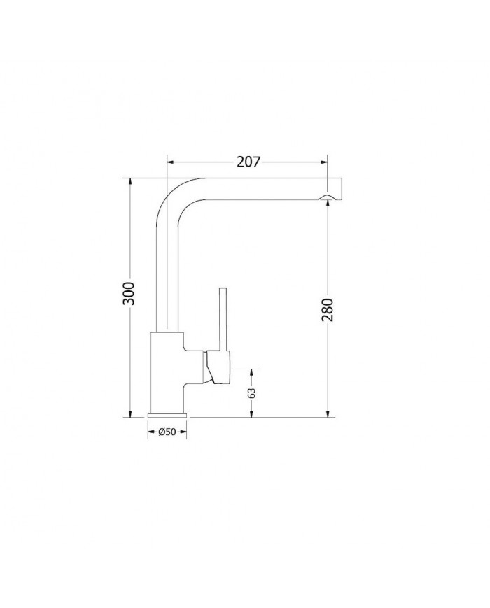 Countertop Sink Faucet Tall Rouxoyni B.T.L Modea Line White Matt (00-02080/W)