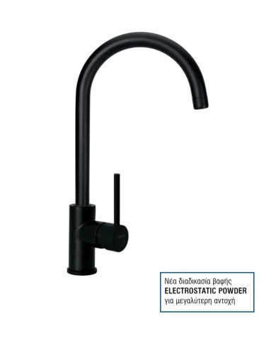 Countertop Sink Faucet Tall Modea Line Rouxuni BTU Black Matt (00-02090/B)